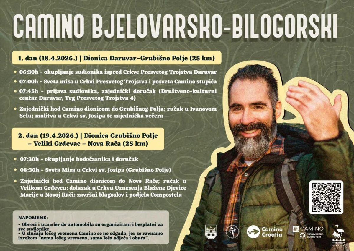 Otvaranje Camino dionice Daruvar-Grubišno Polje-Nova Rača