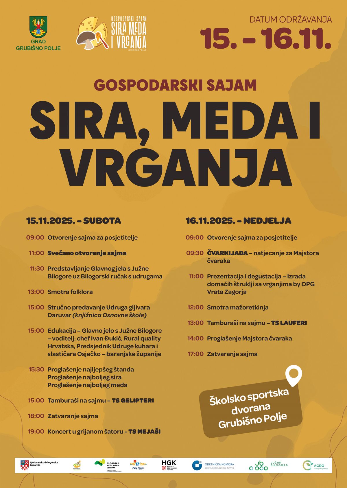 19. Gospodarski sajam sira, meda i vrganja