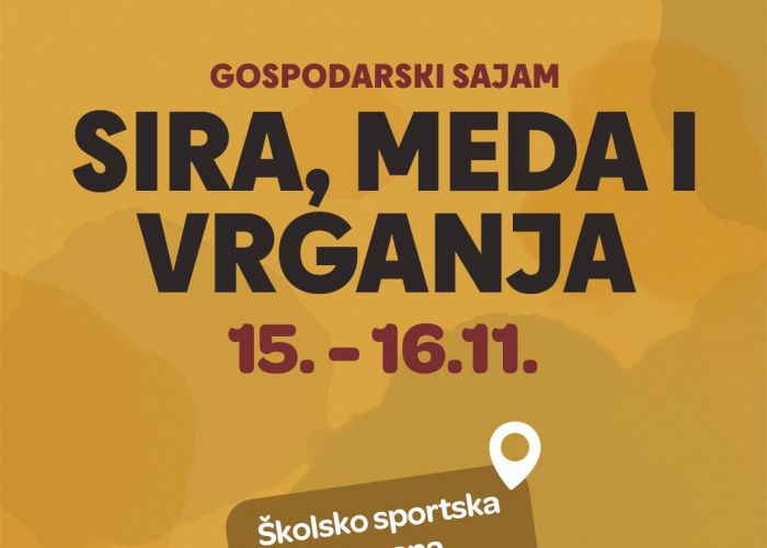 19. Gospodarski sajam sira, meda i vrganja