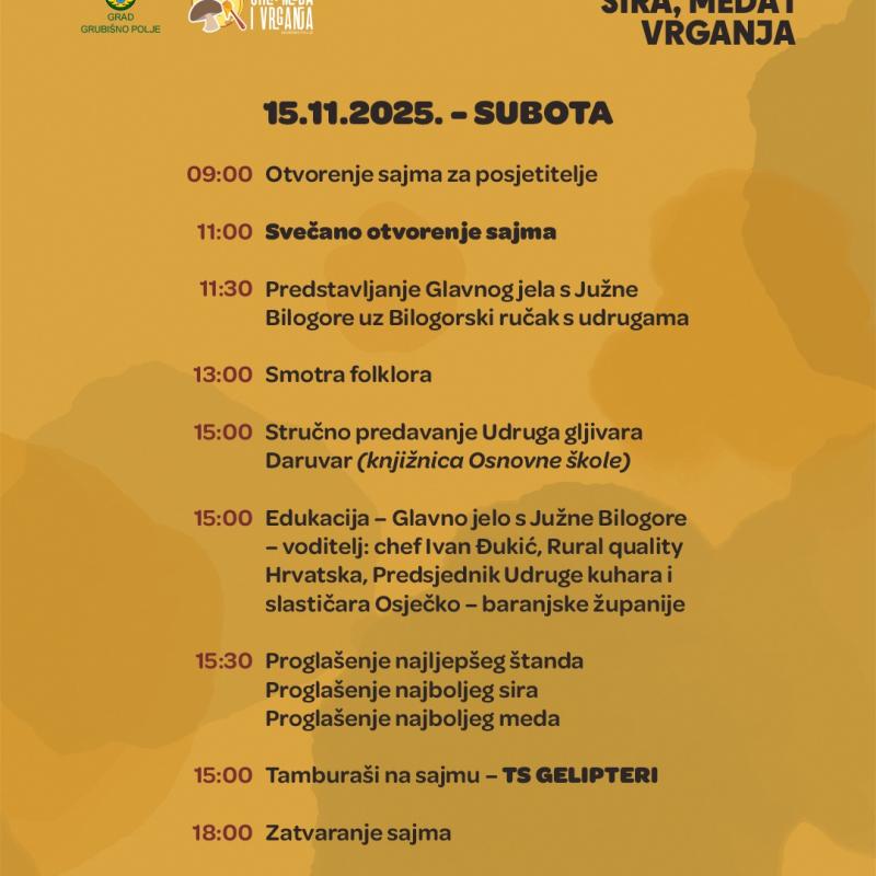 19. Gospodarski sajam sira, meda i vrganja