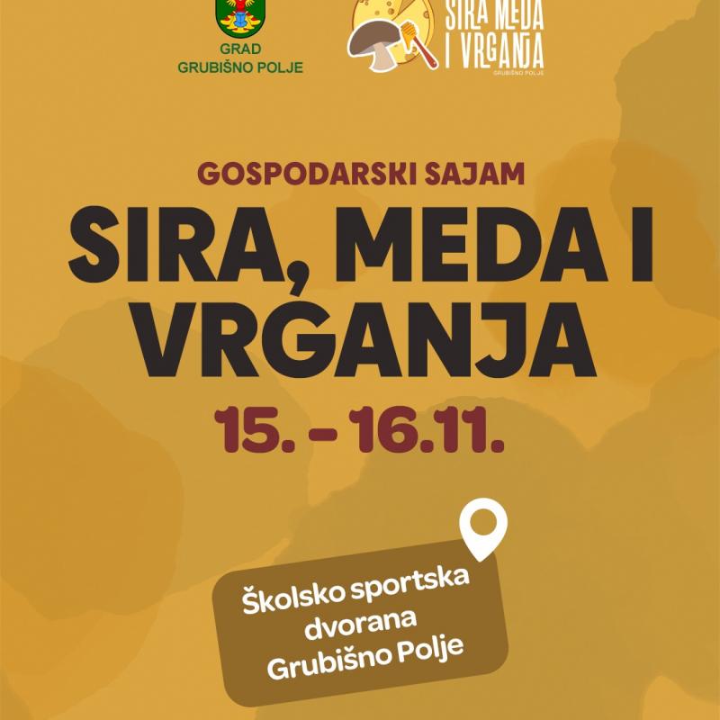 19. Gospodarski sajam sira, meda i vrganja